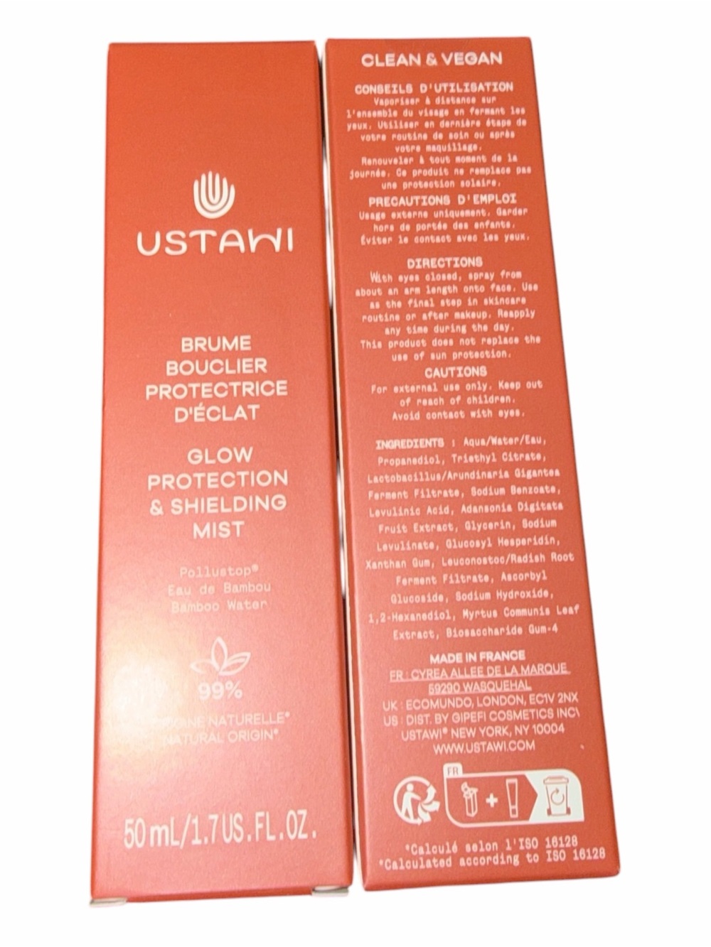 NIB Ustawi Glow Protection & Shielding Mist - 50ml / 1.7 oz
